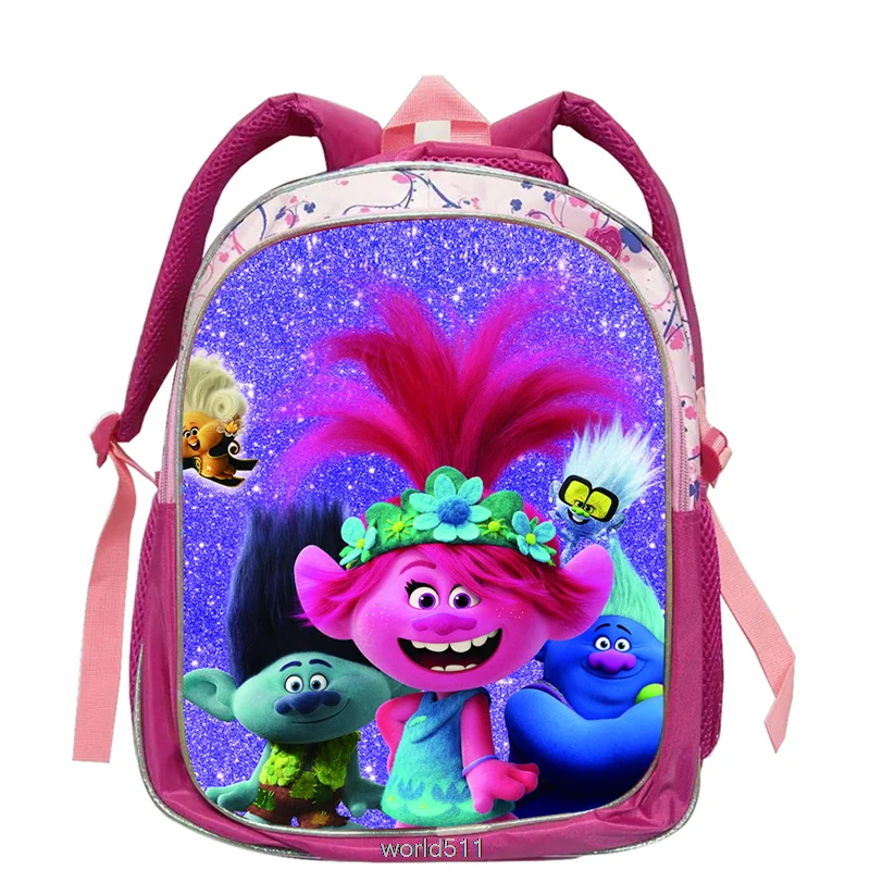 Disney Children School Bags For Girls Princess Trolls Backpack Kids Backpacks Schoolbag Primary School Backpack Kids Mochila