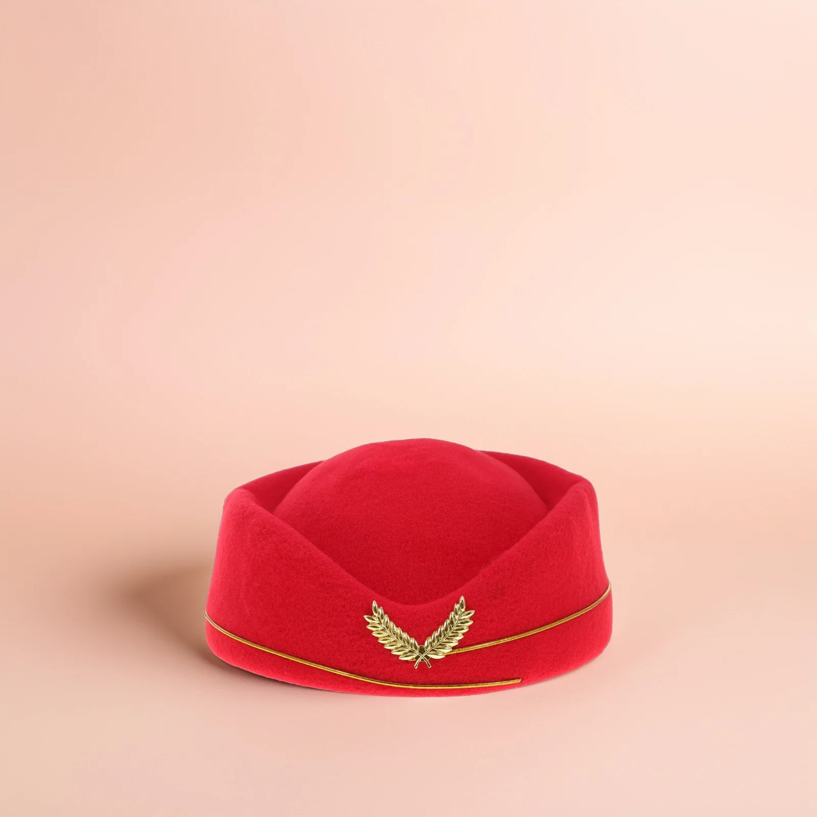 Chapeau d'hôtesse rouge pour femmes, accessoires de Costume d'agent de bord, uniforme de ligne aérienne, béret, casquette de Cosplay pour spectacle sur scène
