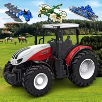 1/24 2.4G Radio Controlled Cars RC Farm Tractors Car and Trucks with Light Simulated Engineering Truck Model Toys for Boys Gifts