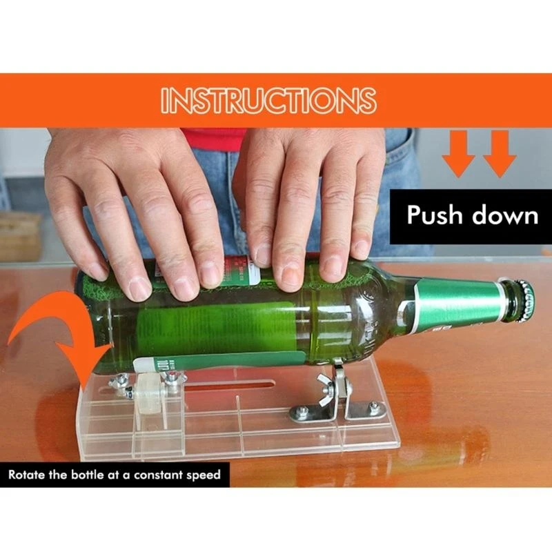 

Инструмент для резки бутылок Резак для стеклянных бутылок Утолщенная высокопрочная доска Острая твердосплавная режущая головка