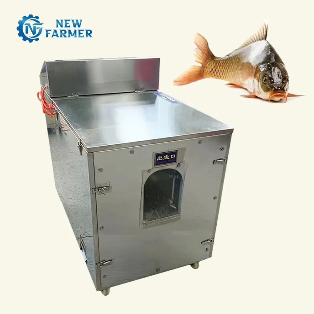 Automatic Fish Gutting and Descaling Machine Electric Tilapia Bass Carp Fillet Cutting Killing Slitting Visceral