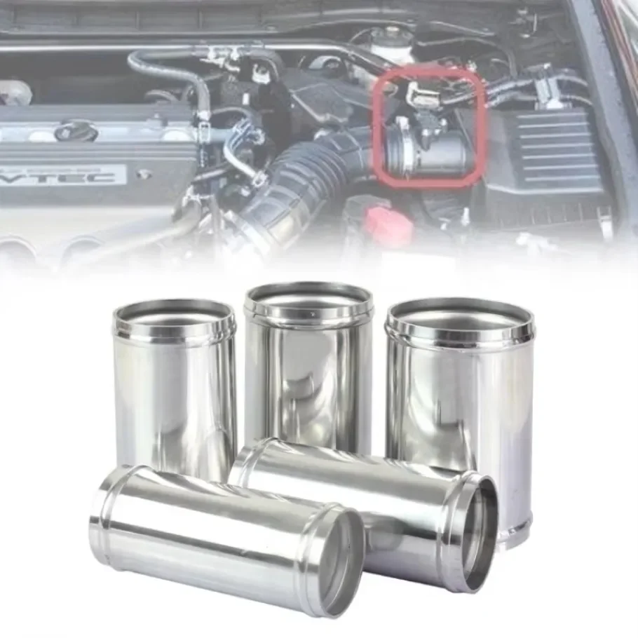 1x Universal Tube Diameter 51mm/57mm/63mm/70mm/76mm Polished Aluminum Turbo Intercooler Engine Air Intake Pipe Length 120mm
