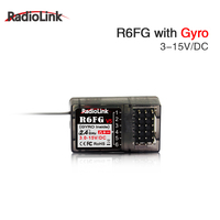 Radiolink RC Receiver R6FG 6 Channel 2.4G HV Servo RX with Gyro Long Range Control for RC Car Boat Transmitter RC4GS RC6GS V2 V3