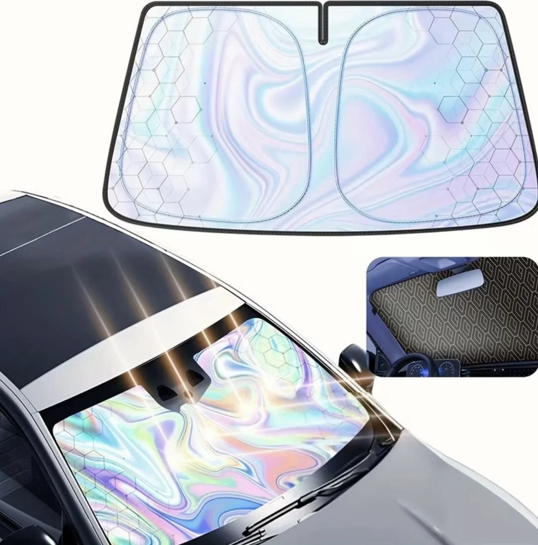 Magnetic Car Sunshade, Front Windshield Sun Protection Cover, Stylish Car Canopy with Streamlined Design, Foldable for Easy Storage, Lightweight & Durable, All-Season Car Sun Shield