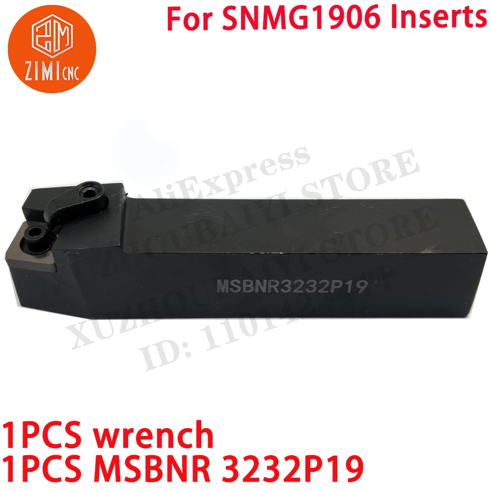 MSBNR 3232P19 pemegang pisau Braket Bubut CNC Pemegang Alat Eksternal Untuk sisipan SNMG1906 alat pemotong mesin bubut logam Sisipan Karbida