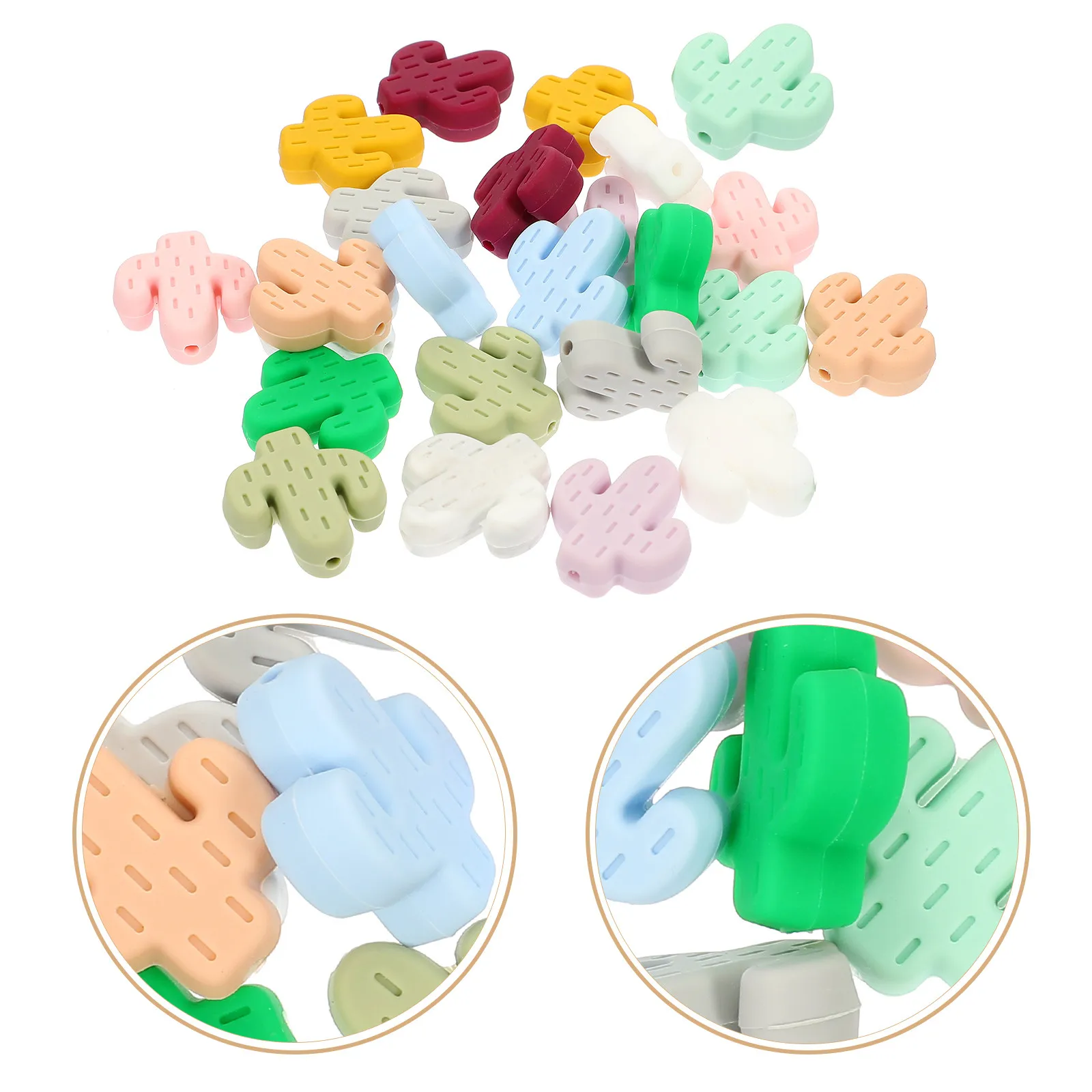 24pcs-baby-silicone-teether-beads-cactus-shape-diy-pacifier-chain-accessories-infant-teether-jewelry-handmade-baby-supplies