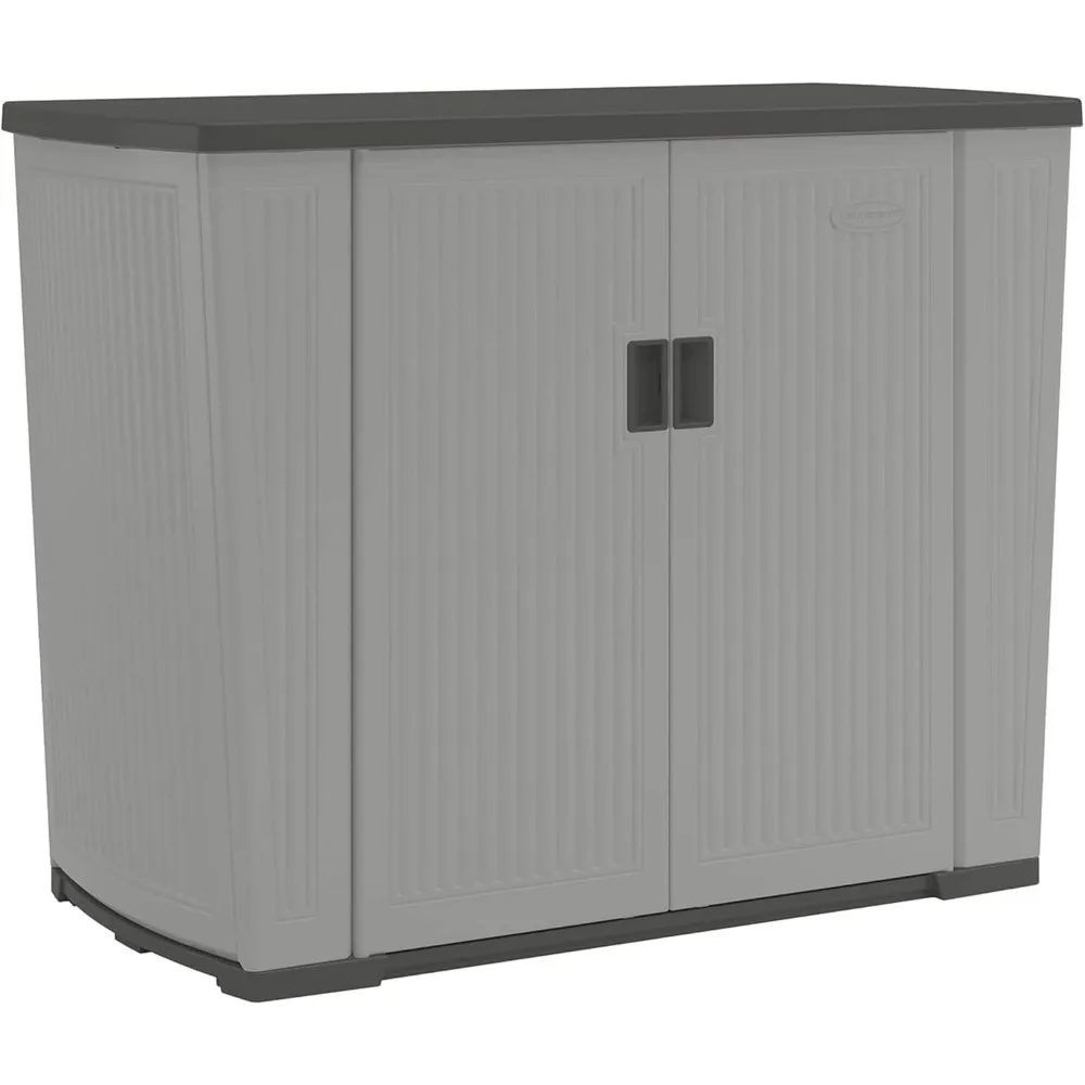 

Backyard Oasis 130 Gallon, Outdoor Storage Shed Basic Unit Easy To Clean with Top Lid, Plastic, 150 Pounds Capacity, Dove Gray