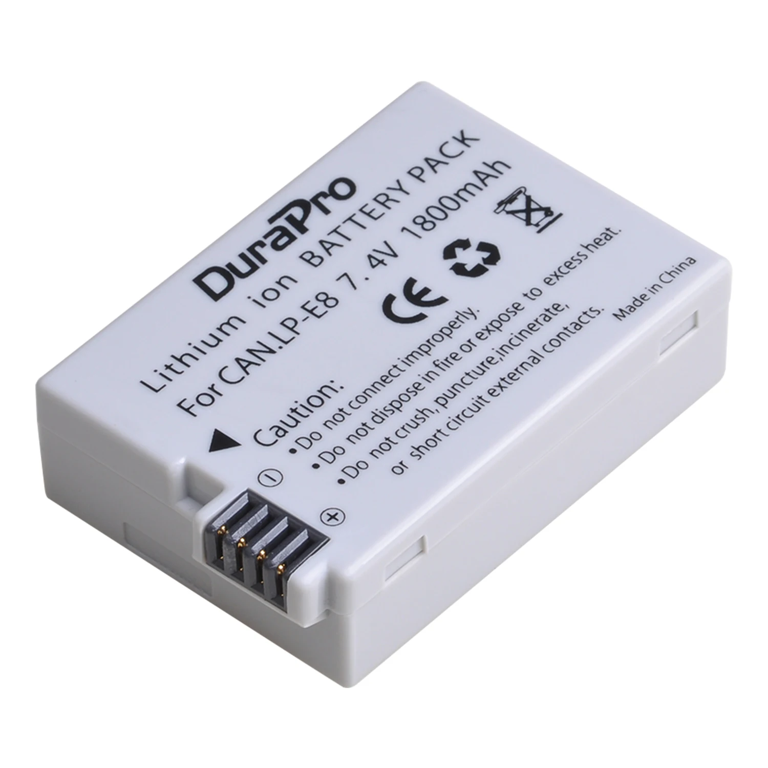 DuraPro LP-E8 BatBR 1800mAh LPE8 Batterie + Chargeur pour IL EOS cape D 600D 650D 700D Kd\'appareils tage X5 X6i X7i Rebel stéroïdes i T3i T4i T5i