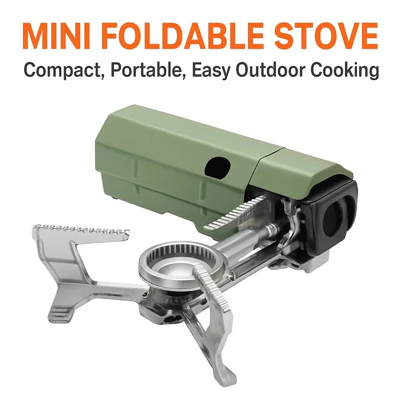 Mini Foldable Butane Camping Stove Portable Outdoor Tea Cooking Burner