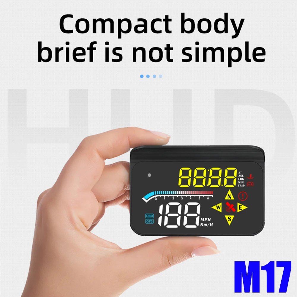 

M17 OBD HUD Car GPS Digital Speedometer Projector Auto Fuel Consumption Head-up Display Projection On All Cars