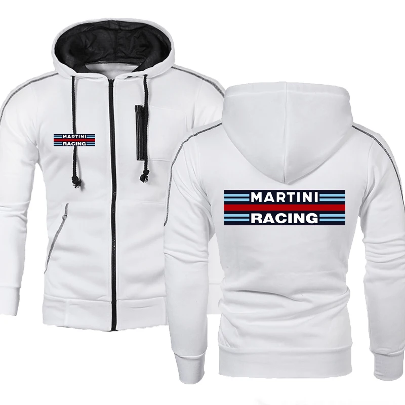 Men's Jacket Martini Racing Print Spring Autumn Hooded Jacket Men Hoodies Sweatshirt Casual Fashion Tracksuits