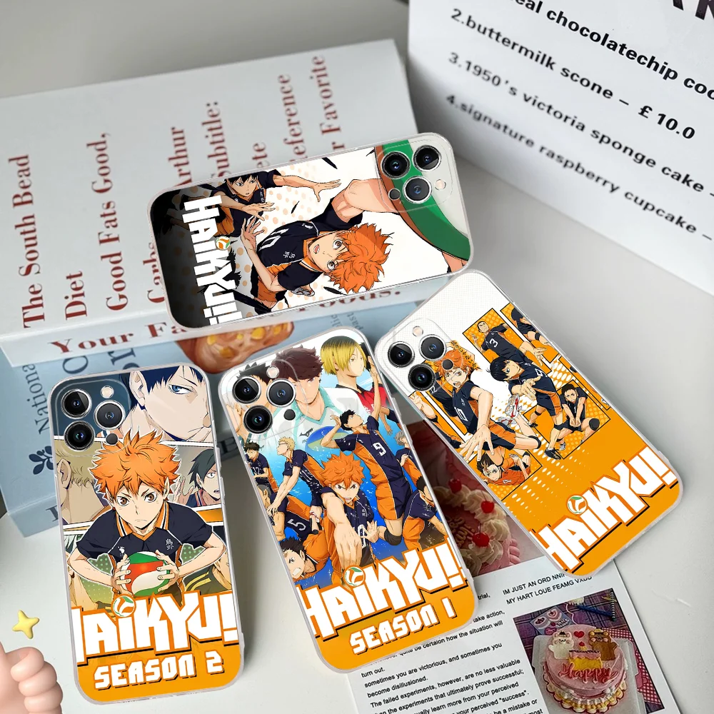 H-Haikyu Phone Case Silicone Soft for iphone 16 15 14 13 12 11 Pro Mini XS MAX Plus X Cover