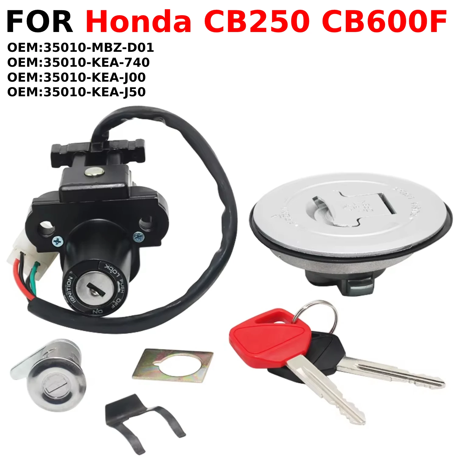 Fuel Gas Ignition Switch Lock With Key Kit For Honda CB250 Hornet 250 35010-KEA-J50 35010-KEA-J00 35010-KEA-740 35010-MBZ-D01