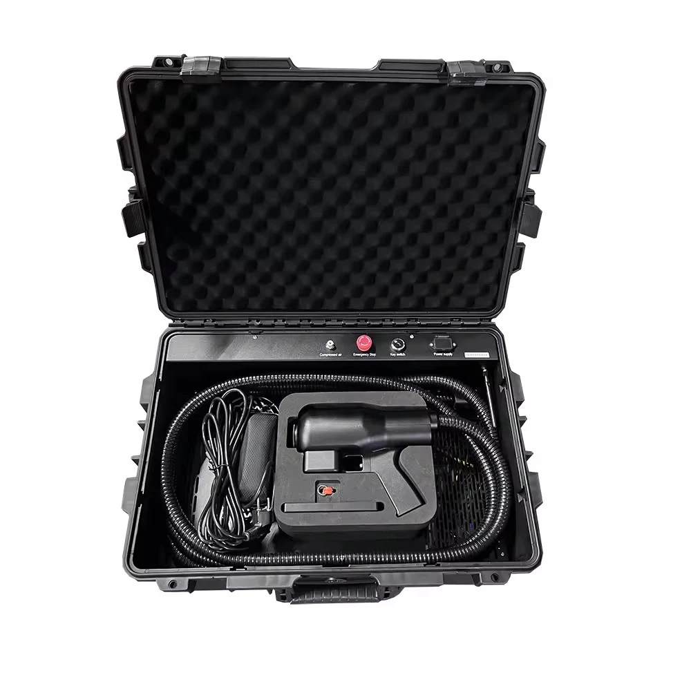 100/200W Eco-Friendly Rust Stone Aluminum Air Cooling Suitcase Pulse Fiber Cleaning Machine