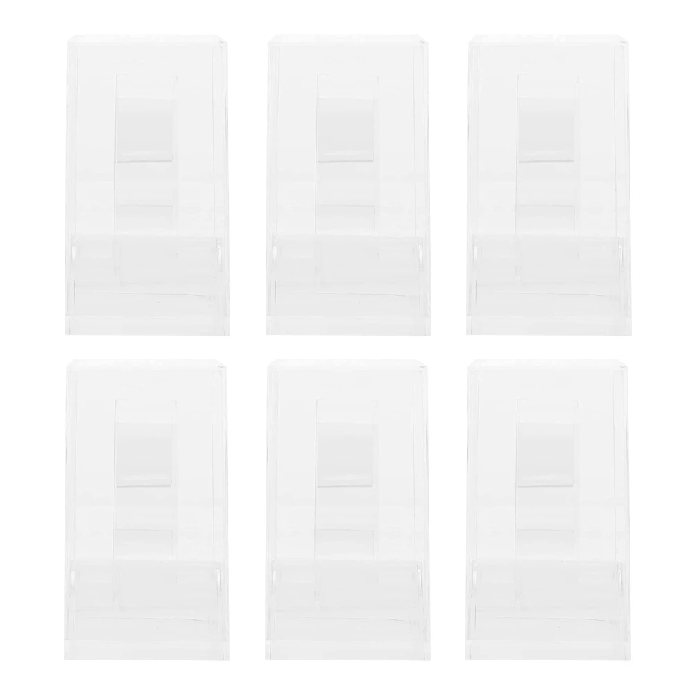 

6pcs Watch Storage Box Transparent Square Anti Scratch Exquisite Business Men Watch Case Jewelry Display Stand