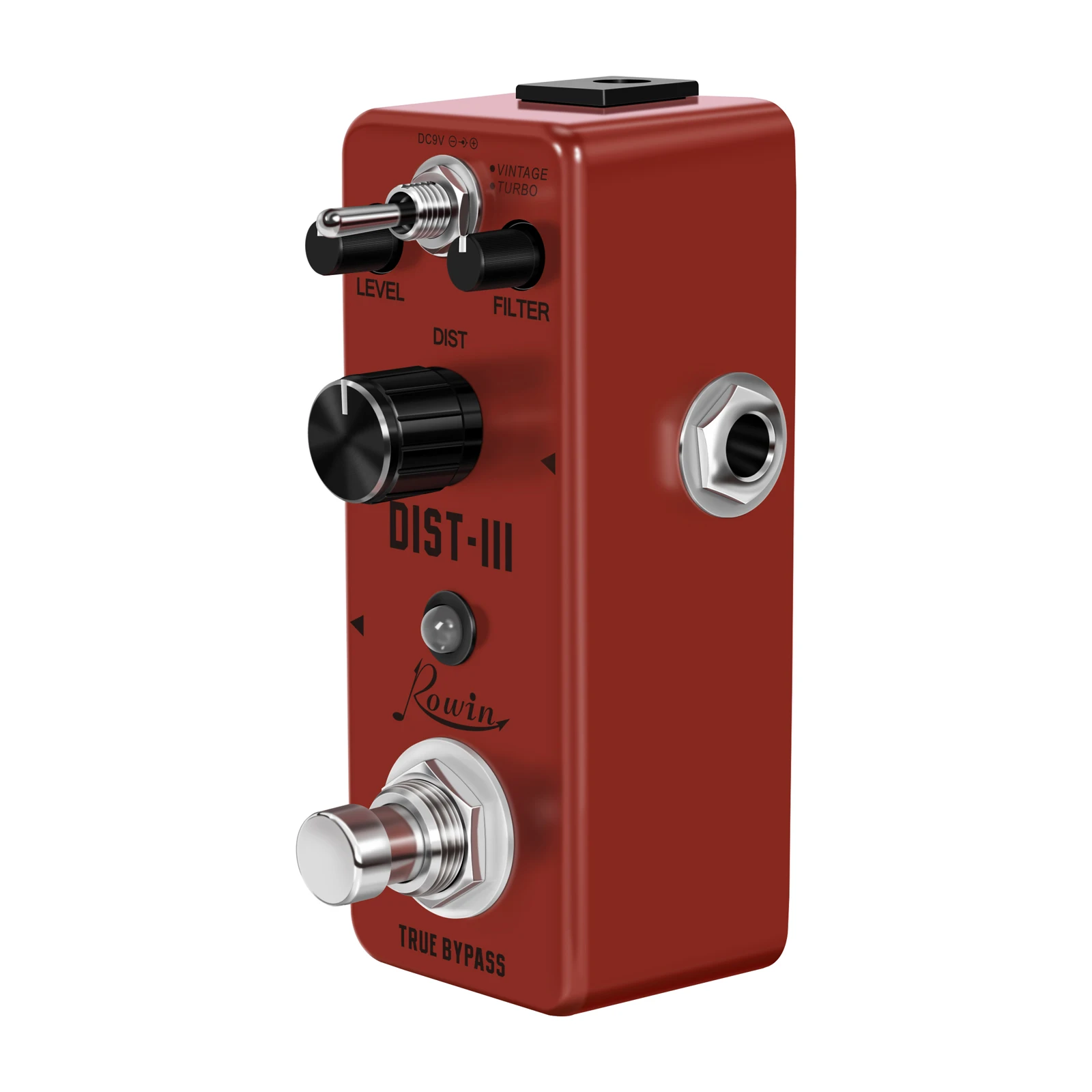 Rowin LEF-301C Guitar Distortion III Effect Pedal Rat Clone HEAVY - True Bypass Full Metal Case