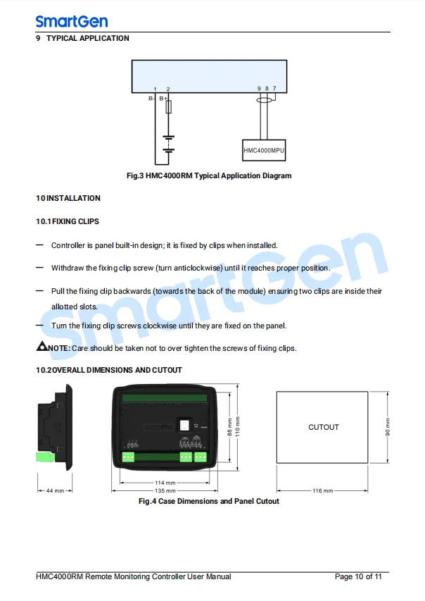 

Контроллер удаленного мониторинга SmartGen HMC4000RM, запасная часть для генератора HMC4000MPU HMC4000CAN