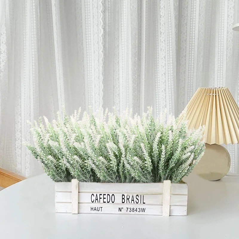 5/10 قطعة نباتات الزهور الاصطناعية الخزامى عيد الميلاد مهرجان الزفاف باقات الزفاف المنزل في الهواء الطلق الأشعة فوق البنفسجية حماية هدية الديكور