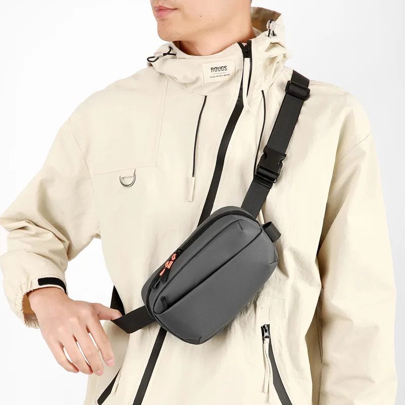 Men's Stylish Oxford Sling Bag - Multi-Use Crossbody Sports Chest Pack Waist Bag Compact and Lightweight Outdoor Carry Bag