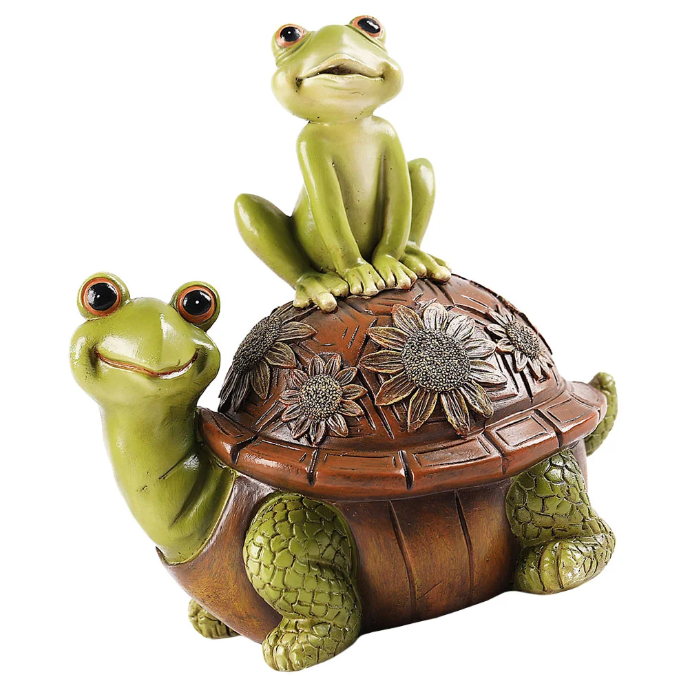 

Bonsai Turtle Model Frog Ornament Animal Garden Adornment Creative Animal-shaped Synthetic Resin Interior Decor