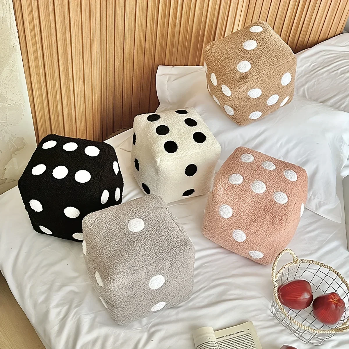 Creative Minimalist Home Pillows Fun Simulation Dice Plush Toys Sofa Cushions Mats Floor Mats Soft Decorative Dice Throw Pillow