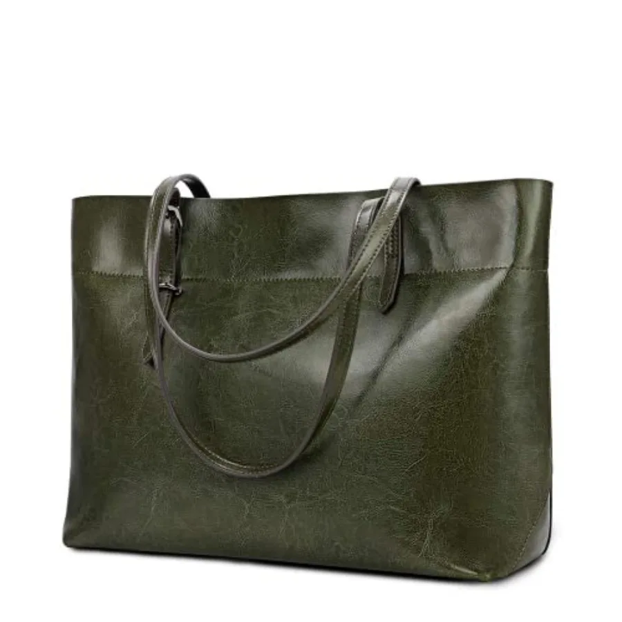 

Kattee Vintage Genuine Leather Tote Shoulder Bag for Women Satchel Handbag with Top Handles