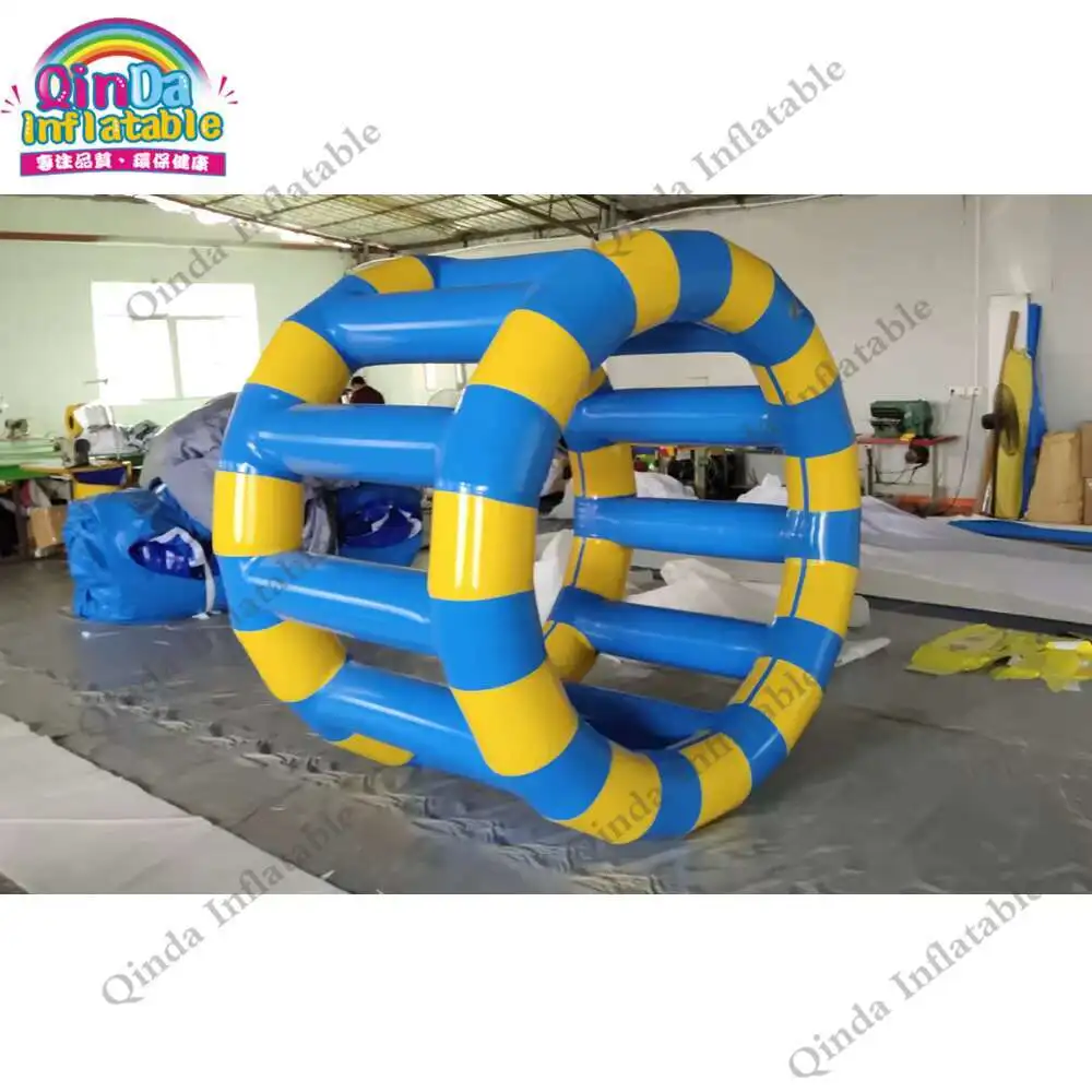 Inflatable Water Roller,0.9Mm Pvc Inflatable Water Floating Wheel With Air Pump
