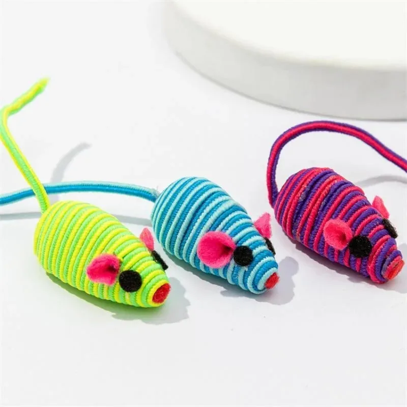 3Pcs Pet Cat Toy Color Winding Mouse Cat Toy Pet Supplies Cat Interactive Chew Toy Pet Accessories игрушка для кошек