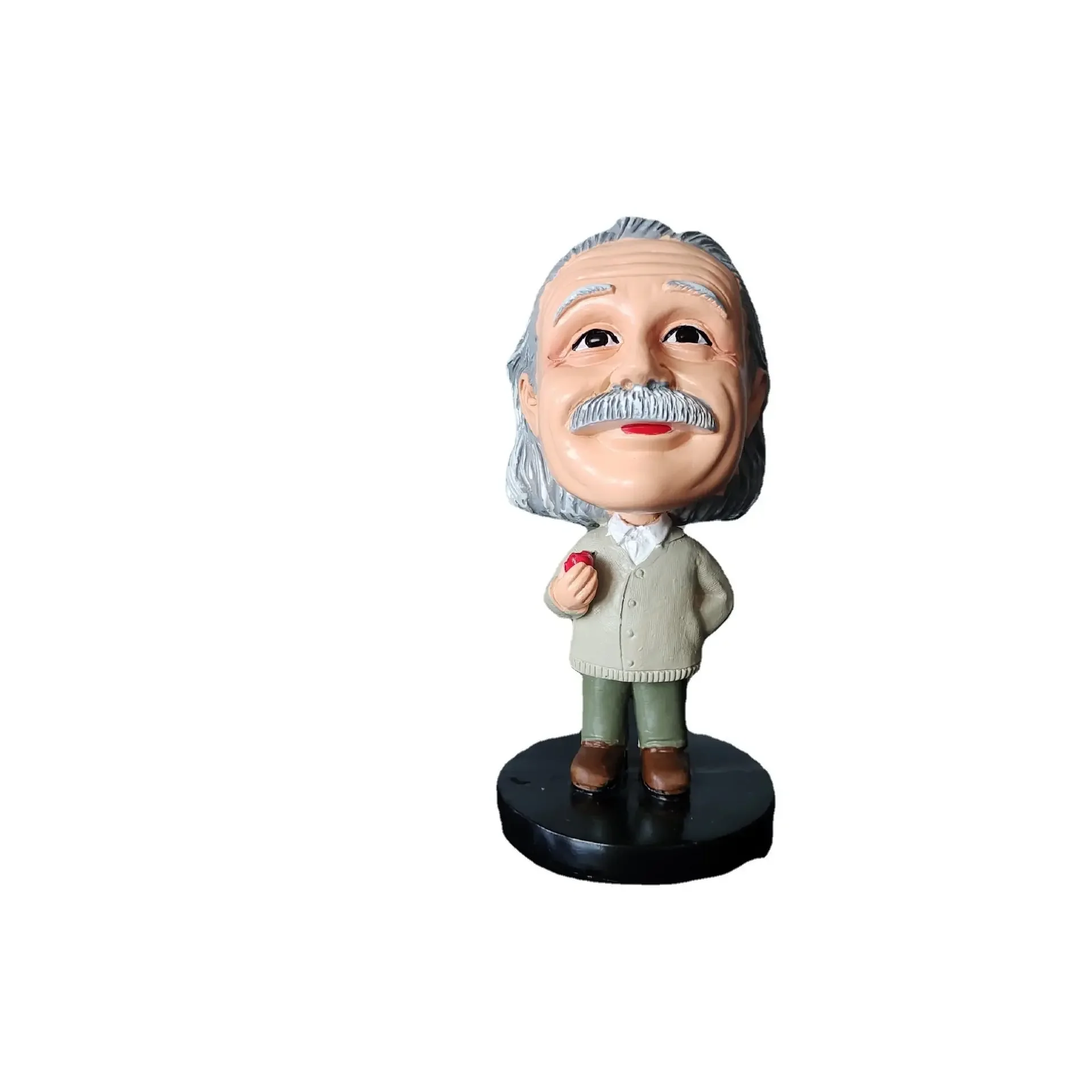Albert Einstein Resin Bust Statue Thinker Scientist Figurine Vintage Desktop Ornament for Office Study Library Home Decoration