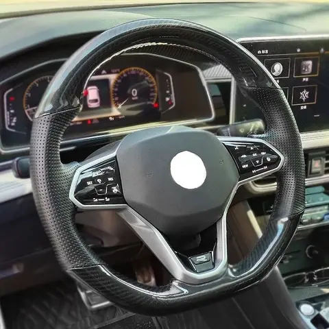 10 best sales steering wheel cover carbon fiber - №9