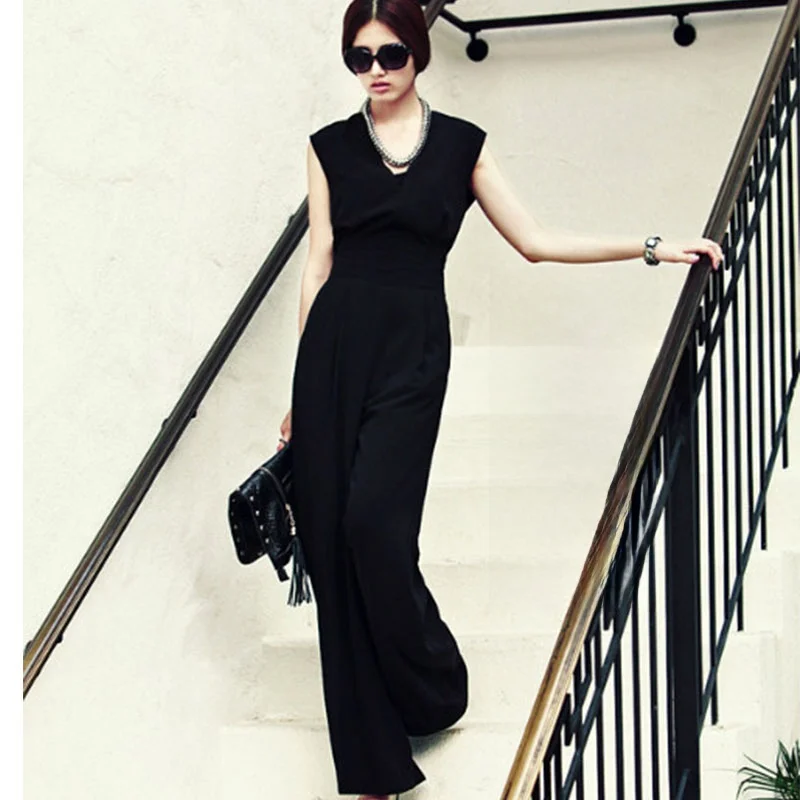 Damskie letnie spodnie z wysokim stanem i szerokimi nogawkami, eleganckie, do pracy, z poliestru...