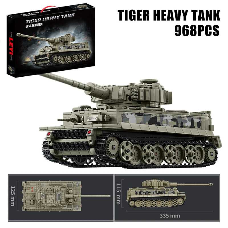 

Military Tiger Leopard 2A7 Heavy Tank Building Blocks Army WW2 Weapons T90 99A Main Battle Tank MOC Bricks Toys Childs Boys Gift