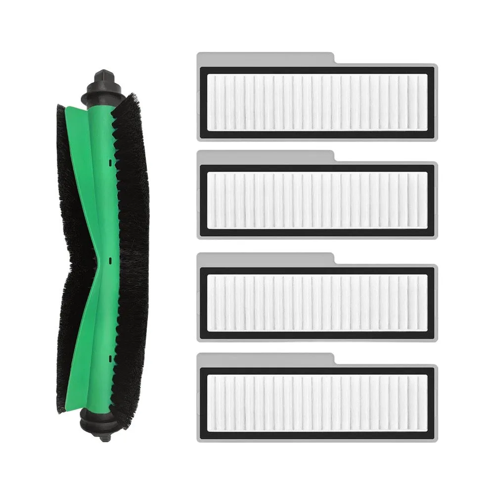 Compatible Roller Brush Filter Kit for Roomba For Mini Robot Vacuum 1 Roller Brush 4 Replacement Filters Nylon Plastic Design
