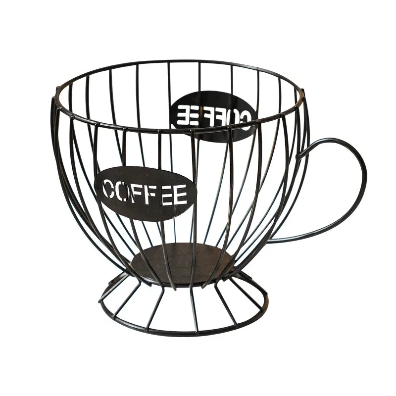 1pc Porta cialde di caffè Tazza di grande capacità Organizzatore di cialde di caffè Contenitore per creme Contenitore per cialde Tazza di stoccaggio Rack di stoccaggio a forma di tazza