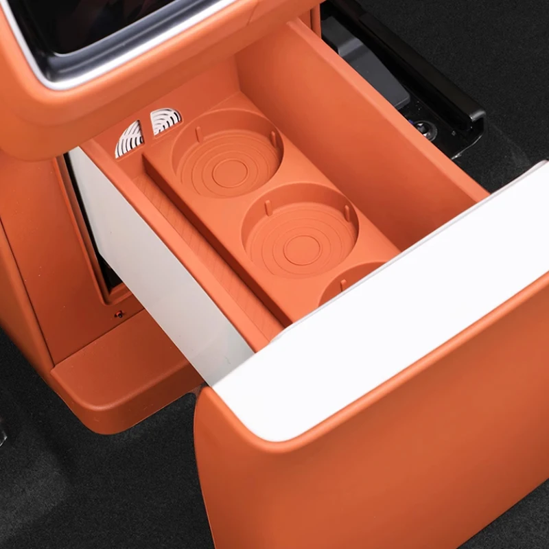 

For AITO M9 2024 Automotive Interior Accessories Refrigerator Fixed Grid Anti Slip Protection Silicone Frame Water Cup Gasket