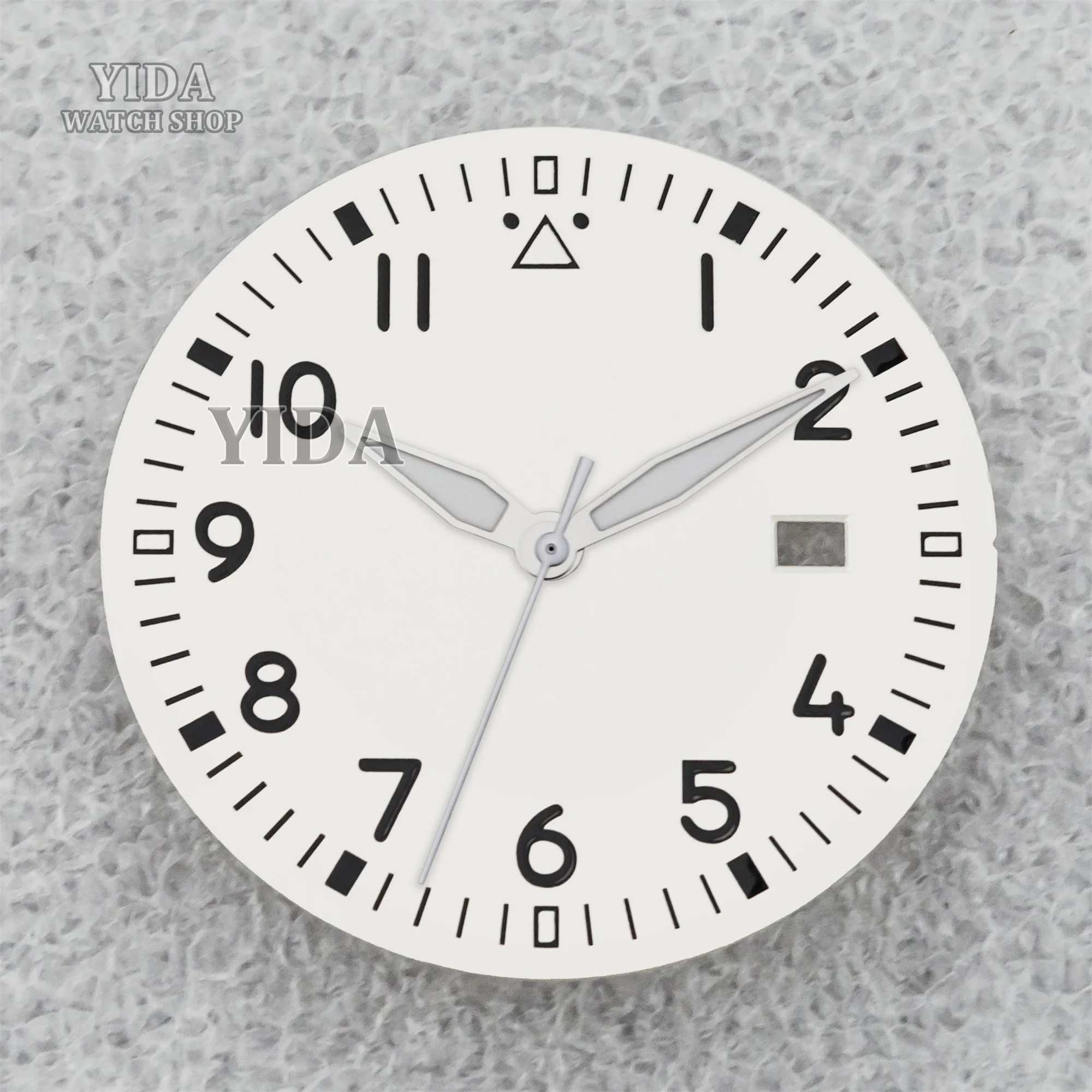 Esfera de reloj de 36mm, manecillas luminosas verdes NH35, agujas de esfera de reloj, punteros para Mod Mark XX fit NH35, herramientas de reparación de piezas de movimiento