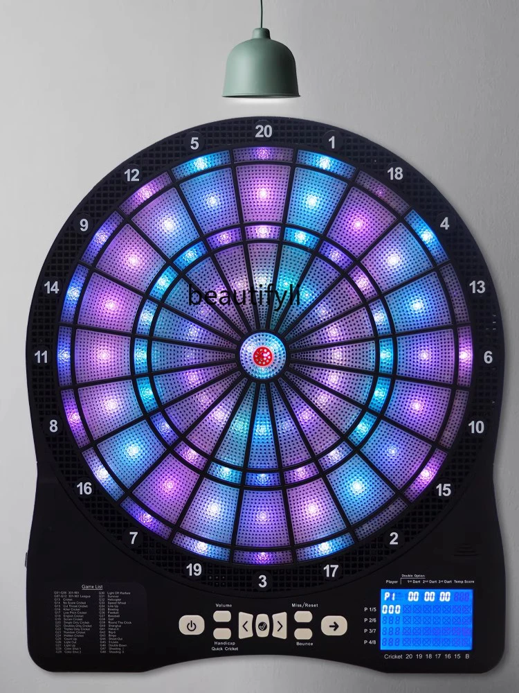 

Luminous Safety Electronic Dart Board Set Adult Home Use Entertainment Bar Dartboard