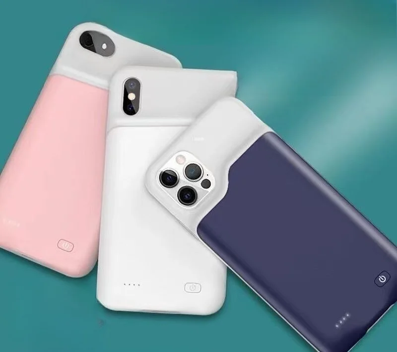 حافظة باور بانك 20000 مللي أمبير في الساعة لهاتف آيفون 16/15 برو/ماكس/ميني/إير بطارية مدمجة مع غطاء كامل من مادة البولي يوريثان الحراري شحن لاسلكي PD أسود #6