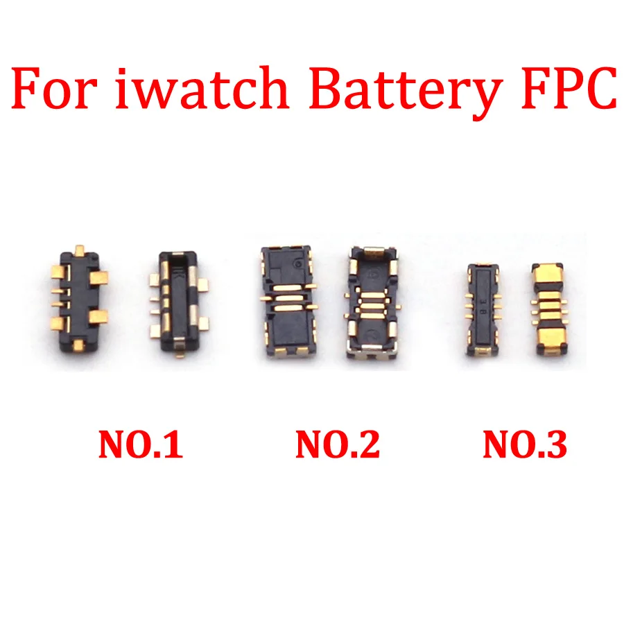 2pcs Battery FPC Connector Contact For Apple iWatch Watch Series 1 2 3 4 6 5 SE 6 7 S2 S3 S4 S5 S6 S7 38mm 42mm 40mm 44mm 45MM