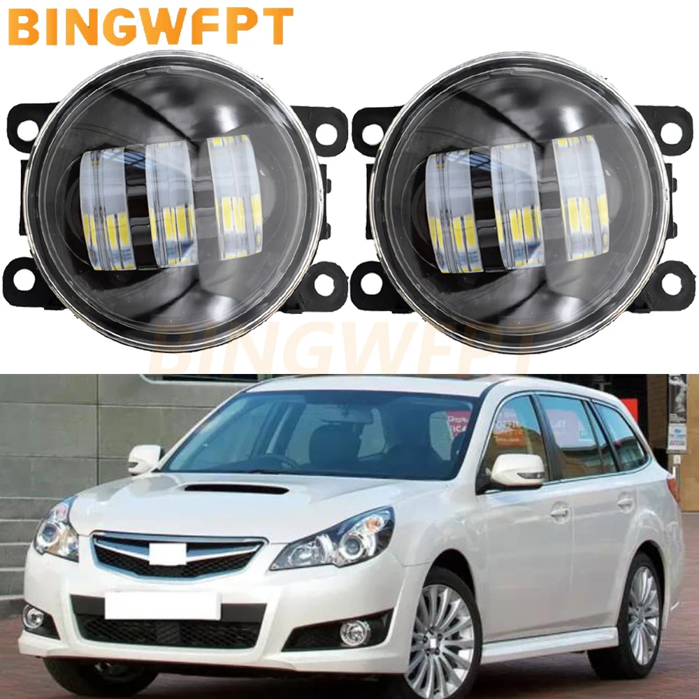 2PCS Car Front Fog Lamp DRL 12V For Subaru Legacy 2013-2018 For Subaru XV 2013-2016 LED Fog Light Daytime running fog lights