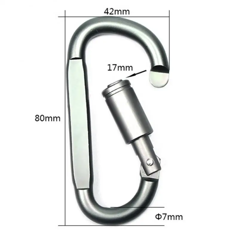 Camping Carabiner Durable D-type Portable Hanging Buckle Multifunction Keychain Safety Hiking Buckle Climbing Acessories