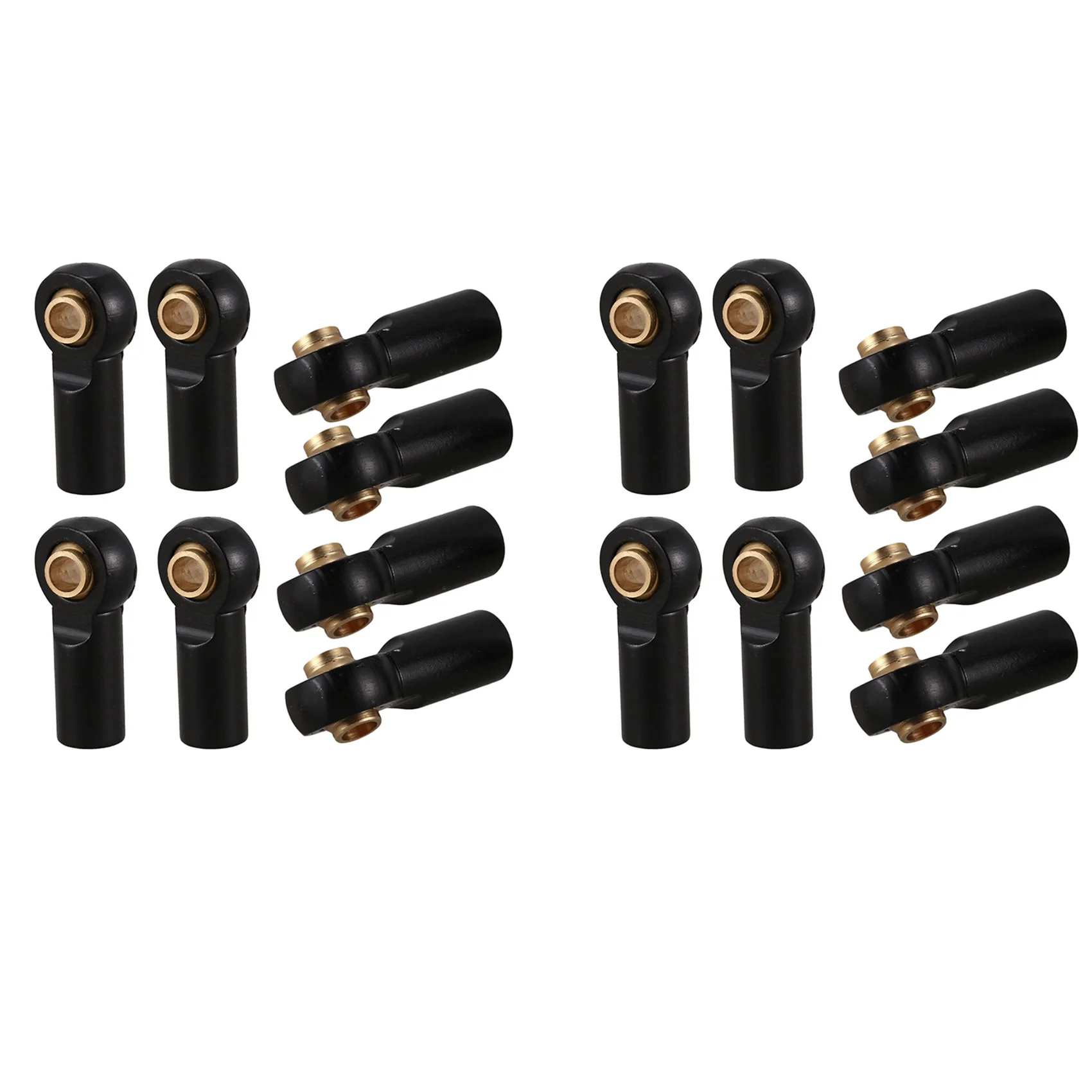

ABWE-16Pcs M3 Ball Joint Link Bar Rod Seals Ball Head Tie Rod End For 1/10 RC Truck Car Truck Buggy Black