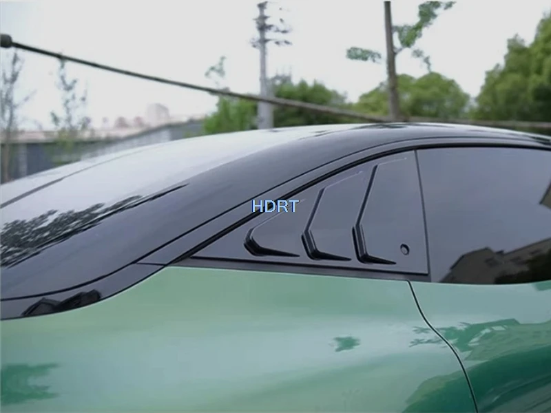 For Geely Zeekr 007 2024 + Car Styling Rear Window Triangular Shutter Louver Blind Cover Kit Protector Decoration Accessories