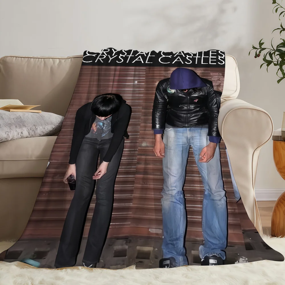 Band Crystal Castles Blanket Soft Warm And Thick Perfect For Bedroom Living Room Bed Sofa Camping Picnic Office Gift