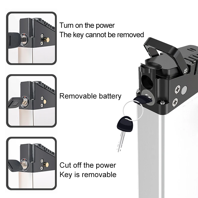 36V 10Ah Folding Electric Bicycle Battery PACK 48V 12Ah 12.8Ah 14Ah For Rich Bit TOP 860 TOP 730 Ebike For Bafang Motor DCH003