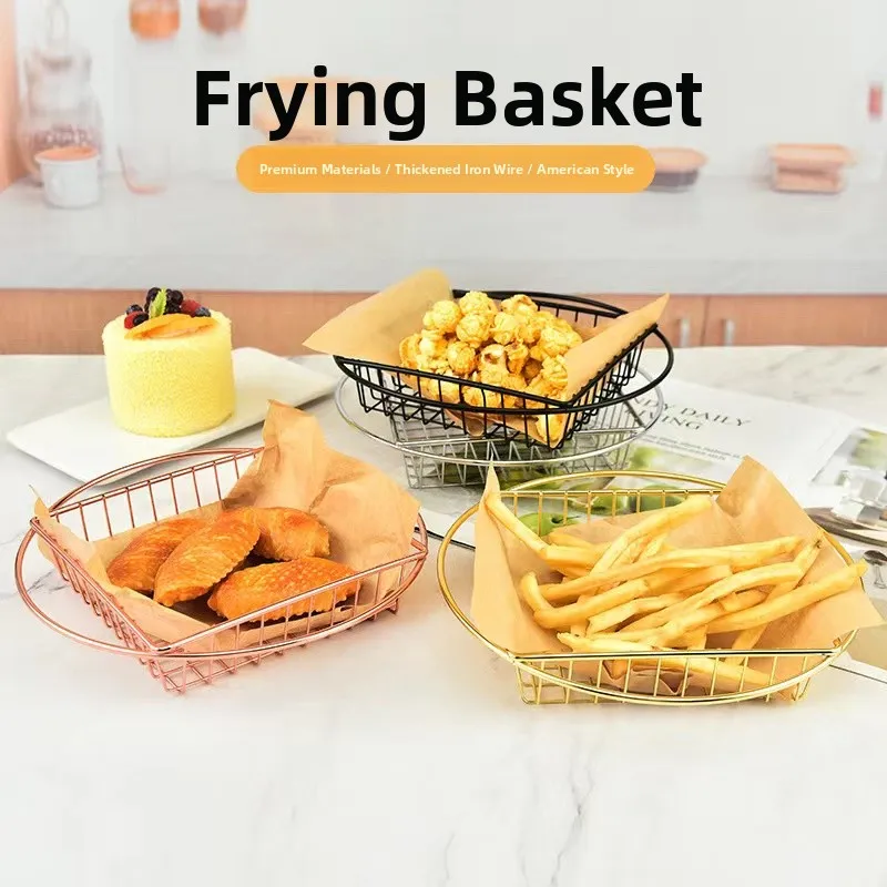 

American Sle Creative Iron Art ature Dinnerware Basket Sna Basket French Fries Basket Bread Basket Dert Plate