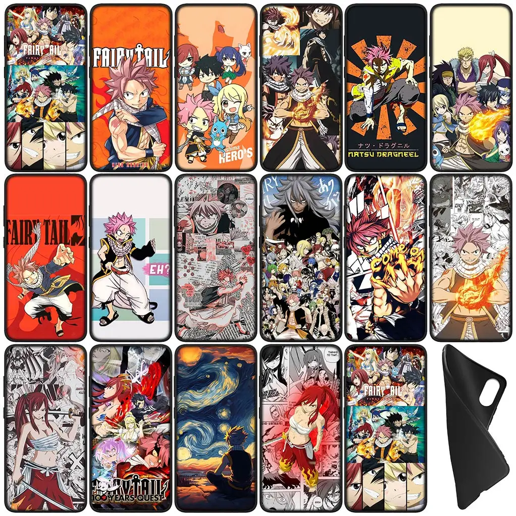 Fairy Tail Natsu Dragneel Phone Cover Casing for Samsung Galaxy S24 S23 Fe Ultra Plus A05 A55 A35 A24 A25 A15 M55 Soft Case