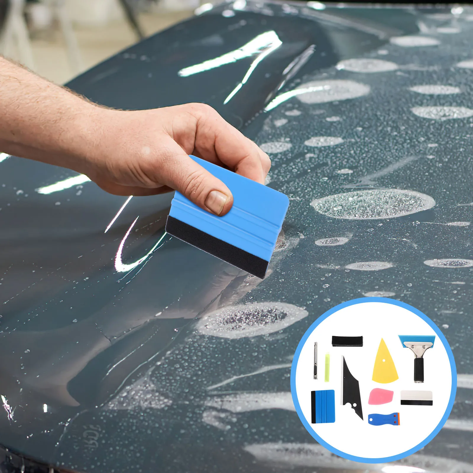 

28Pcs Car Window Tint Tool Kit Professional Automotive Vinyl Film Application Scrapers Tinting Tool Set for Car Wrap Headlight