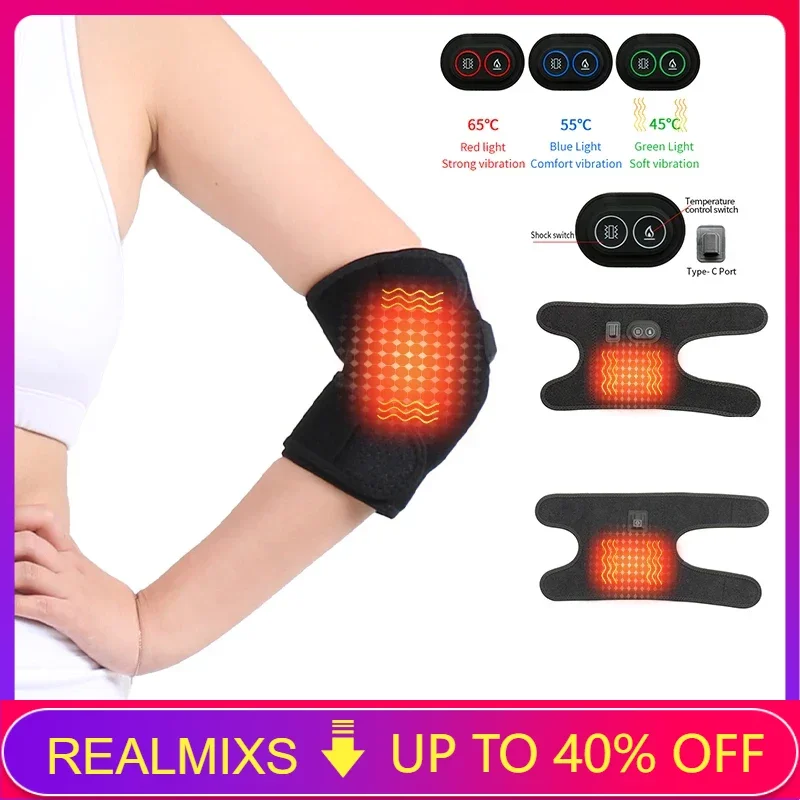 Heated Elbow Wrap Elbows Electric Heating Arm Elbow Pad Wrap  Brace Portable Heated Wrist Arm Sleeve Brace Support