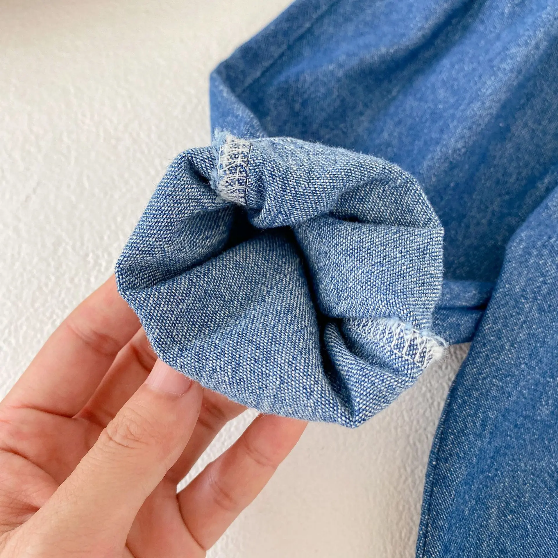 2025 خريف جديد طفل لينة الدنيم السراويل الصلبة الفتيان سراويل تقليدية فضفاضة الرضع فتاة الجينز الوليد طفل السراويل القطن الطفل السراويل #6